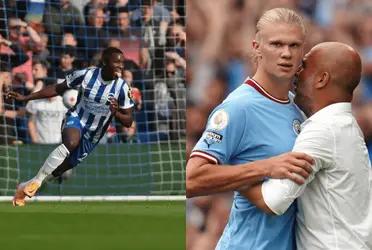 Moisés Caicedo dejó sorprendidos a Haaland y a Guardiola