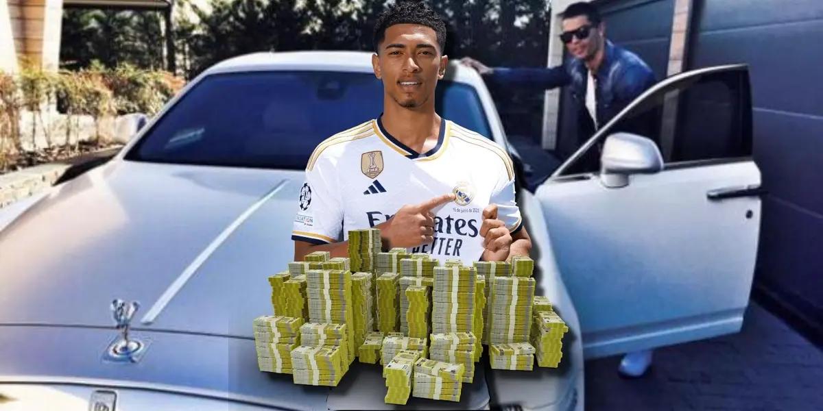 Mucho se ha comparado a Cristiano Ronaldo con Jude Bellingham, pero mira la diferencia de carros que tienen estos dos jugadores