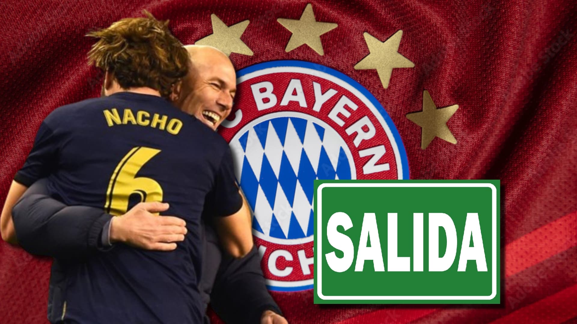 Nacho con Zinedine Zidane en el Real Madrid