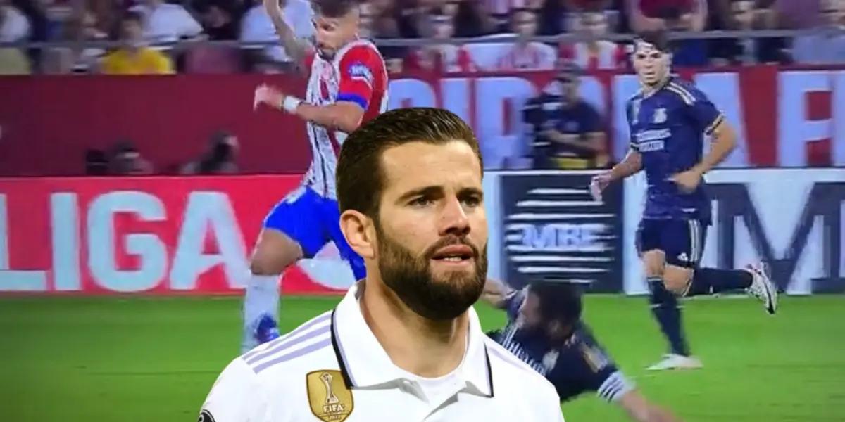 Nacho fue el protagonista de la jornada en España, el zaguero del Real Madrid pegó una brutal patada en el duelo ante Girona.