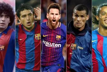 Nadie duda de que FC Barcelona es uno de los mejores equipo del mundo, a pesar de su mal momento, por estilo, historia, y estrellas ha destacado en muchísimas ocasiones. Es por eso que hemos preparado un TOP de los mejores jugadores de la historia del club blaugrana.