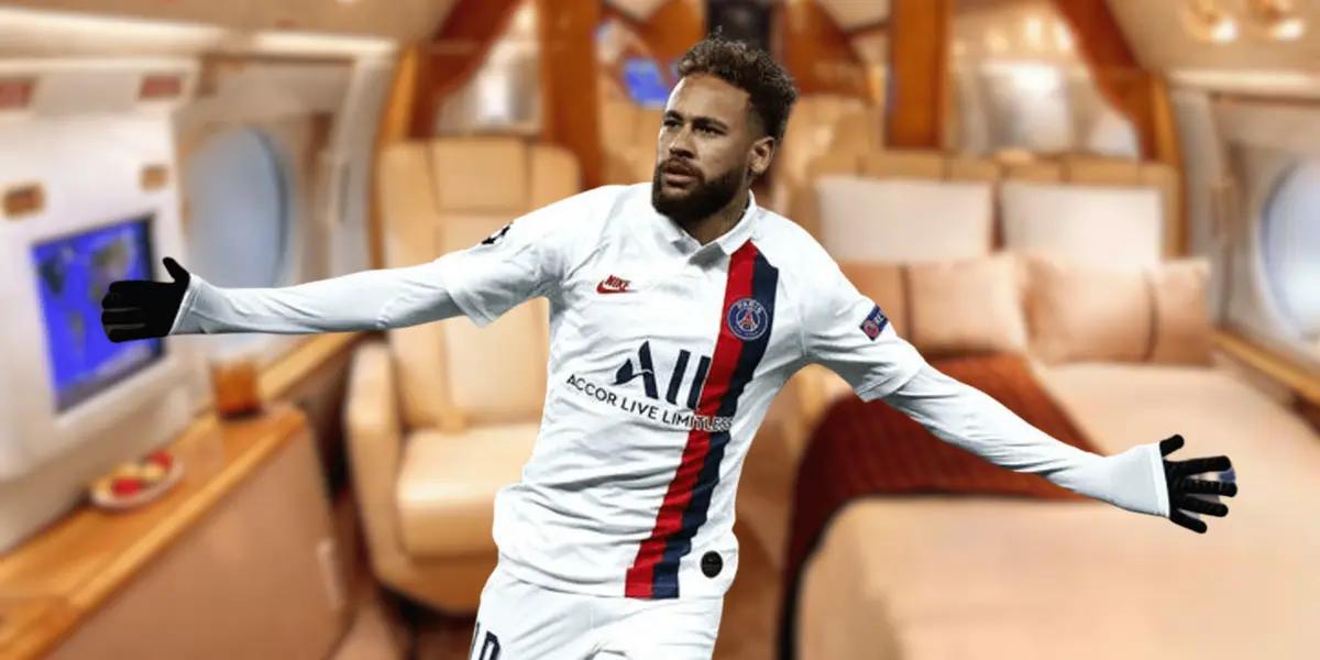 Neymar aterrizó en un avión privado que tiene una enorme cifra de millones que no creerás