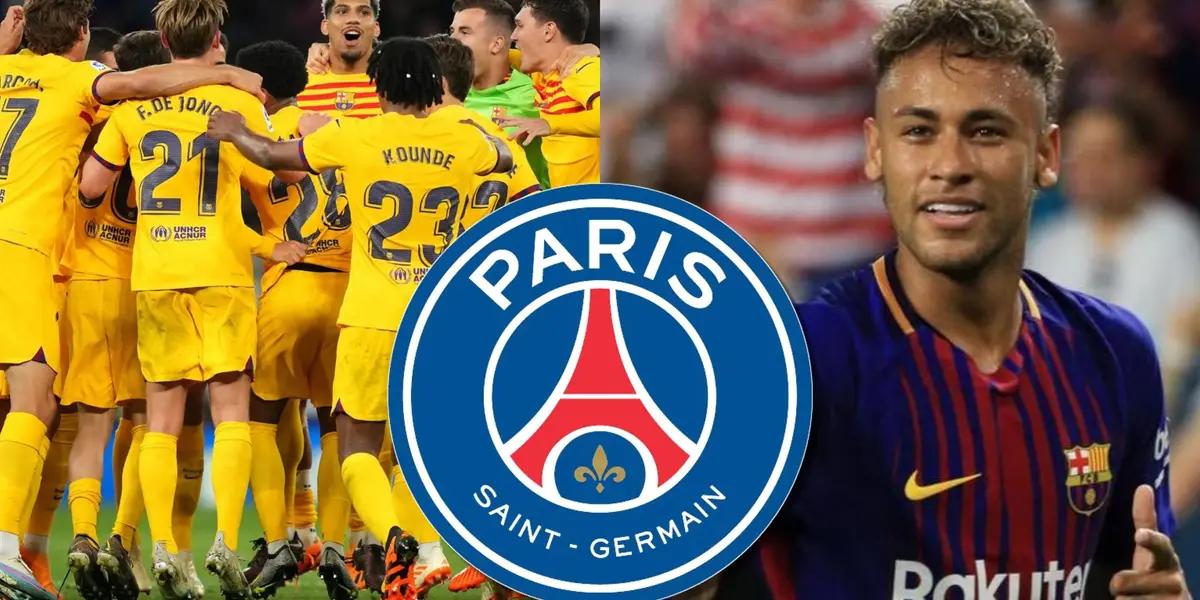 Neymar decidió unirse a los festejos del FC Barcelona luego de ganar un nuevo título en España