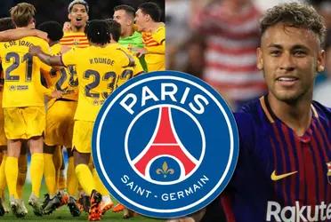 Neymar decidió unirse a los festejos del FC Barcelona luego de ganar un nuevo título en España