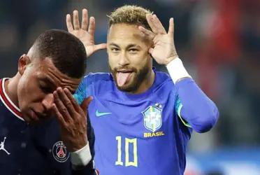 Neymar dejó PSG para llegar al Al-Hilal de Arabia Saudita, de esta manera Mbappé se queda solo y como la unica mega estrella del elenco francés.