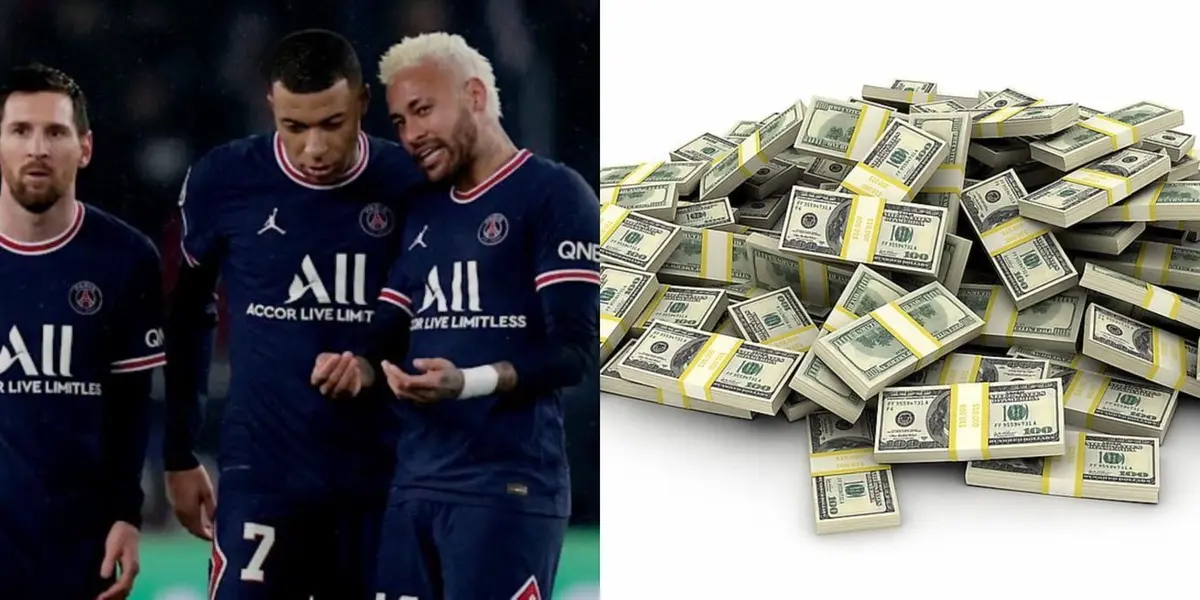 Neymar jugando poco la temporada pasada ganó más dinero que Lionel Messi y Kylian Mbappé juntos.