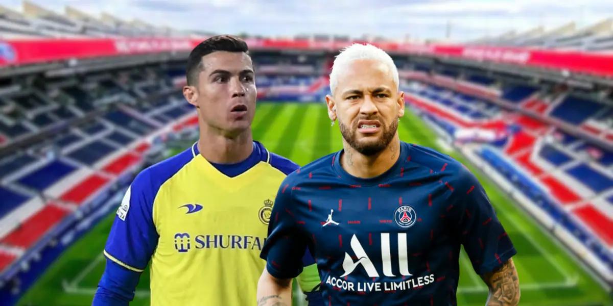 Neymar no jugó el partido por su lesión, y mira lo que apareció haciendo