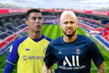 Neymar no jugó el partido por su lesión, y mira lo que apareció haciendo