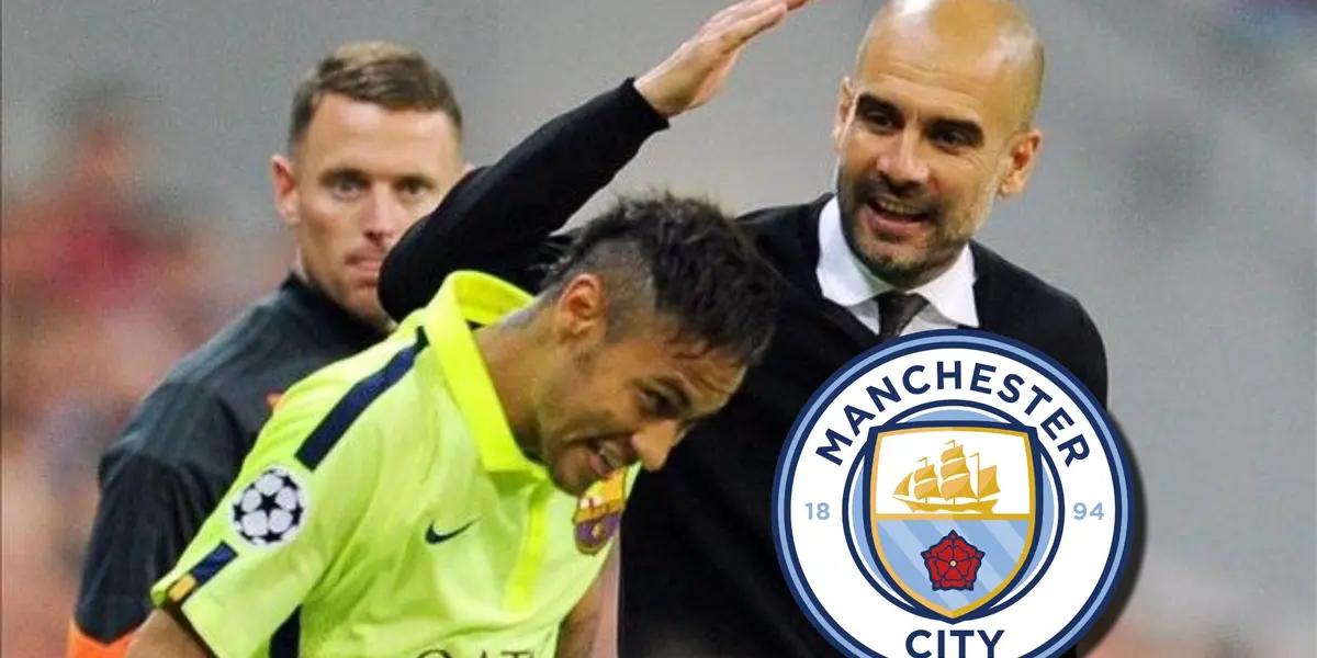 Neymar Junior con Pep Guardiola en el FC Barcelona