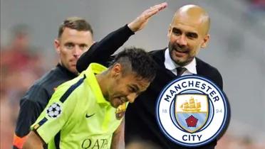 Neymar Junior con Pep Guardiola en el FC Barcelona