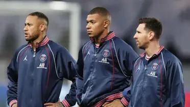 Neymar, Kylian Mbappé y Lionel Messi en el PSG