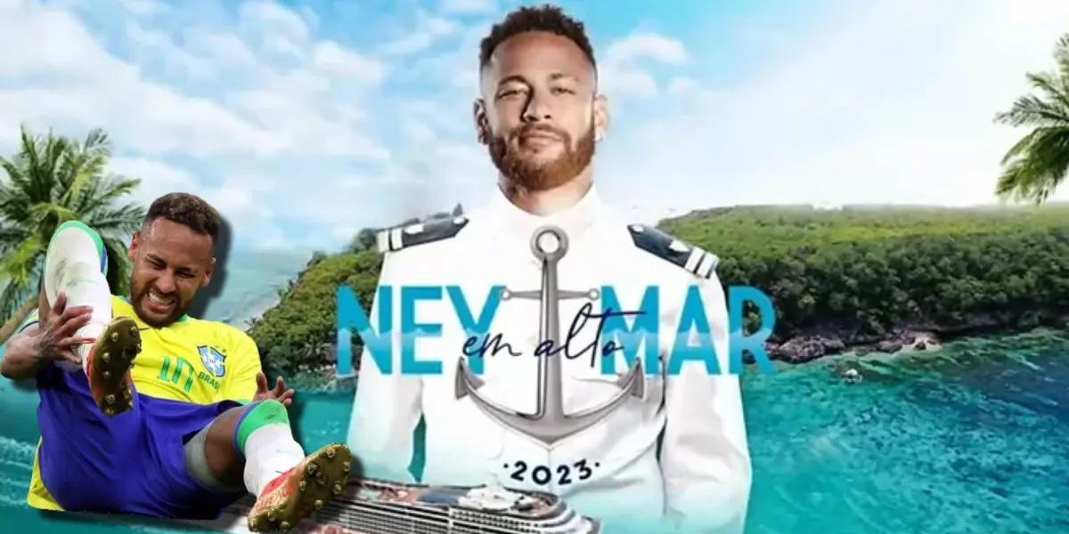 Neymar planeó una fiesta de 3 días en un crucero pero no contaba con su grave lesión. Mira si el brasileño irá