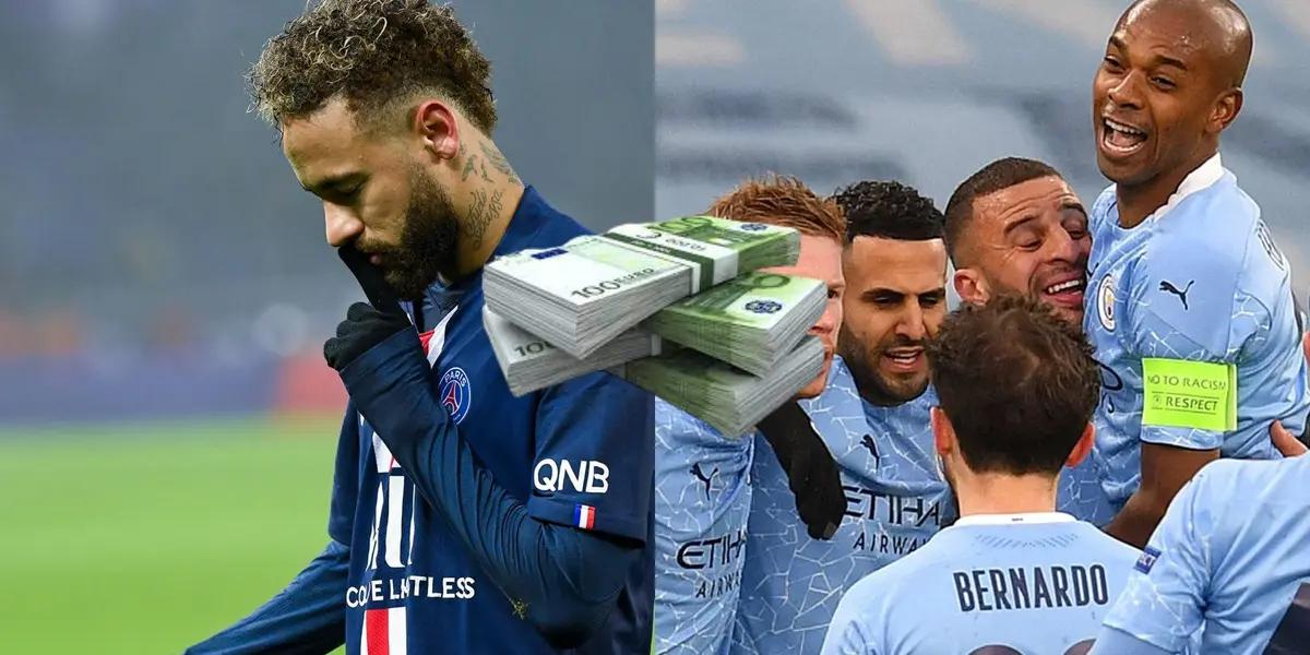 Neymar podría salir de PSG y llegar a Manchester City aunque con un número llamativo e importante en su sueldo