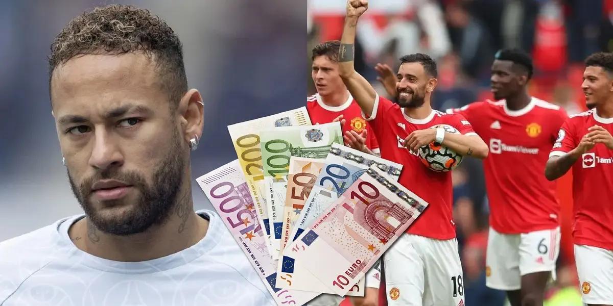 Neymar puede ser una opción para ir a Manchester United y en Inglaterra podría llegar a cobrar este sueldo
