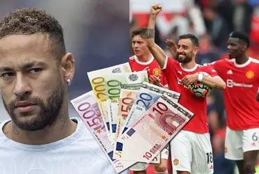 Neymar puede ser una opción para ir a Manchester United y en Inglaterra podría llegar a cobrar este sueldo