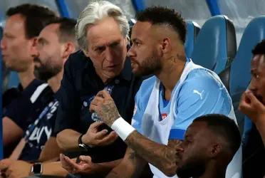 Neymar rompió el silencio luego que un medio reveló que se había peleado con su entrenador, Jorge Jesús