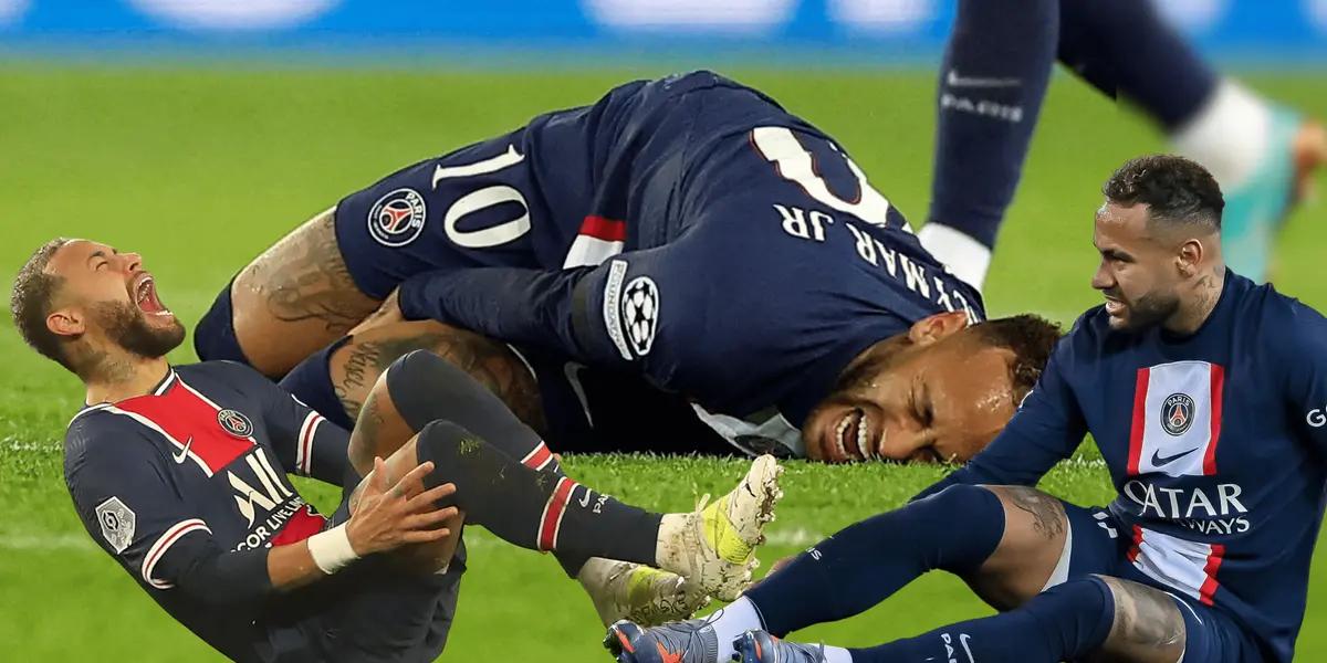 Neymar se pasó una buena cantidad de tiempo en la sala de enfermería de PSG pero nunca imaginamos que tanto