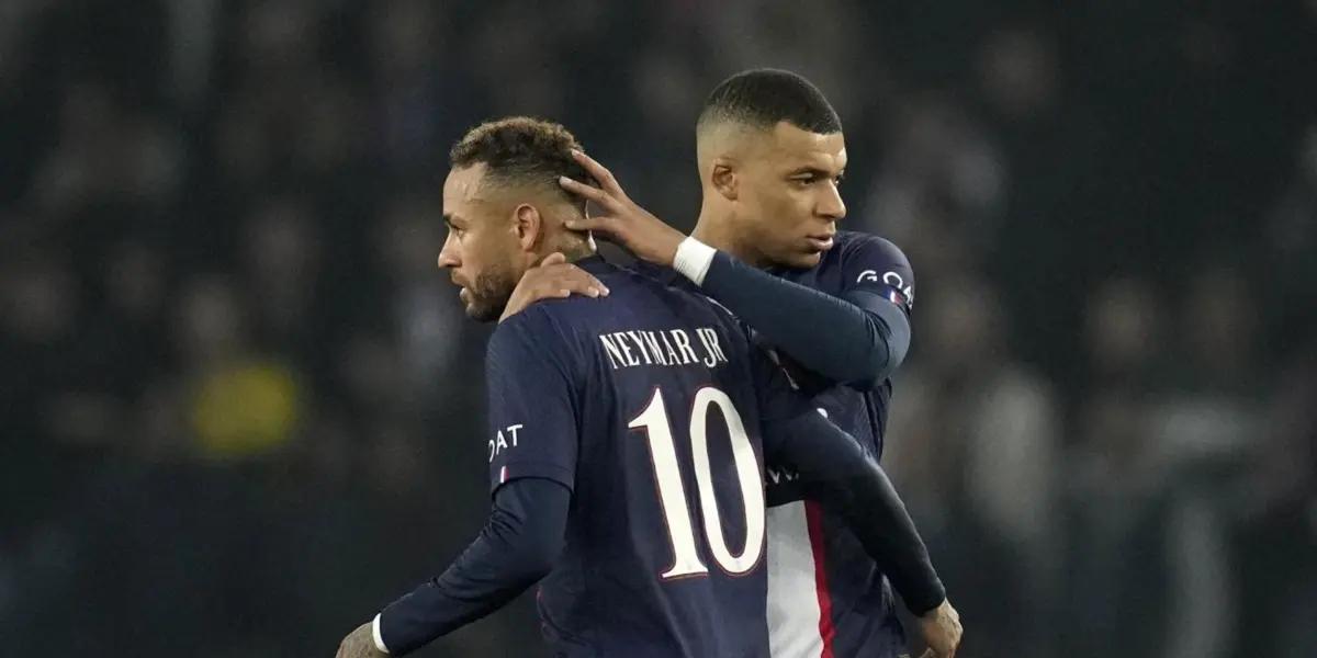 Neymar y Kylian Mbappé en el PSG