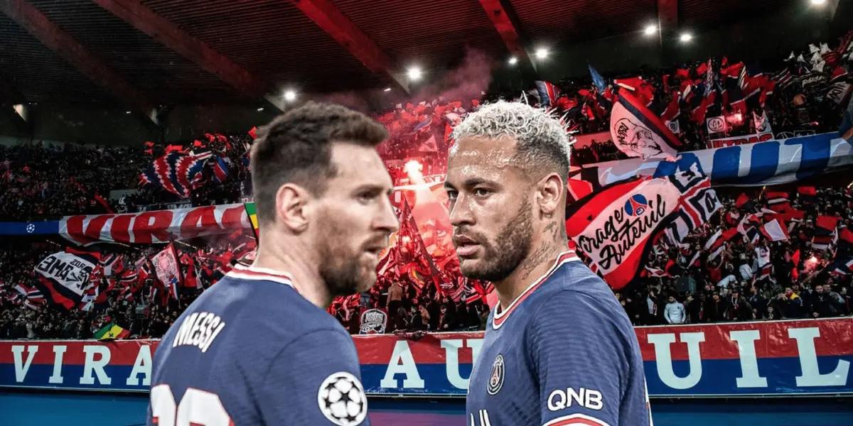 Neymar y Messi fueron nuevamente atacados por los ultras de PSG por más que se hayan ido del club