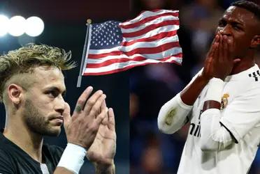 Neymar y vinicius estuvieron juntos en un partido de NBA pero con situaciones muy distintas