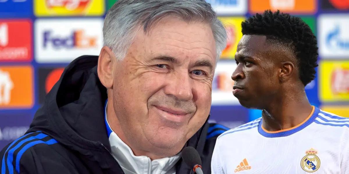 Ni sus reacciones, ni los insultos, Ancelotti confesó qué le preocupa de Vinicius