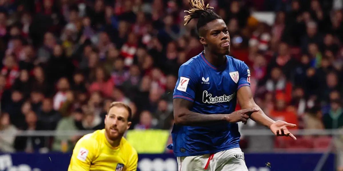 Nico Williams, celebrando el gol ante Atlético de Madrid
