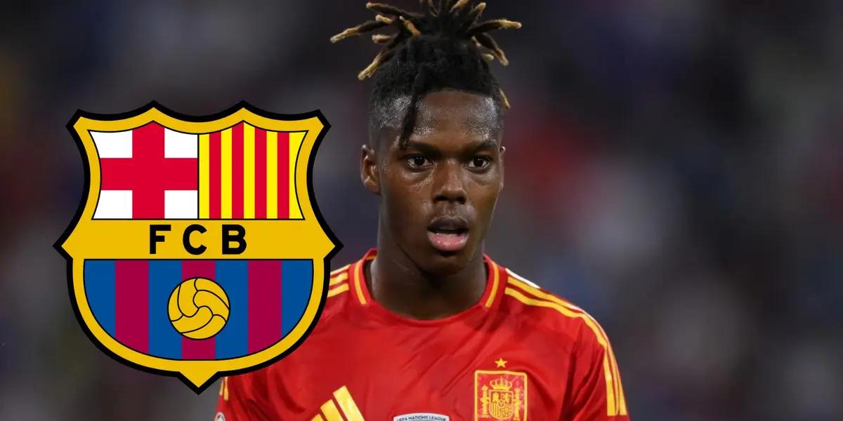 Nico Williams con la camiseta de España en la Eurocopa. (Foto: EFE)