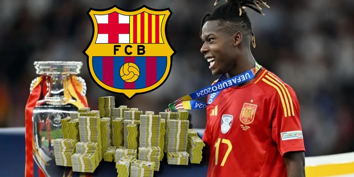 Nico Williams en la Selección de España / Foto: Collage