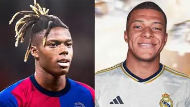 Nico Williams y Kylian Mbappé / Foto: Collage