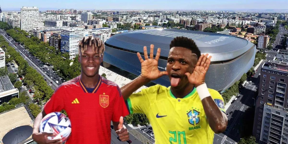 Nico Williams y Vinicius con sus selecciones