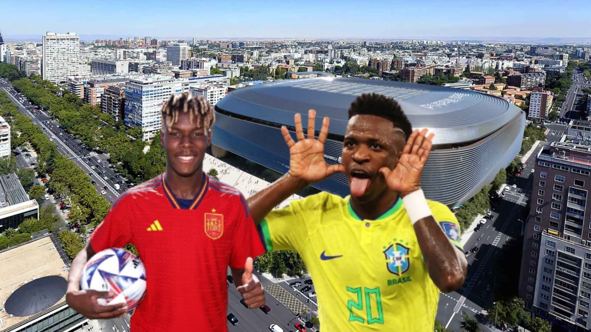Nico Williams y Vinicius con sus selecciones