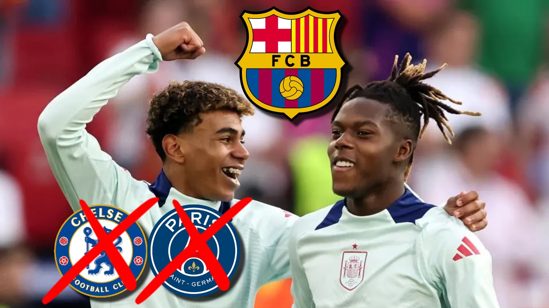 Nico Willliams y Lamine Yamal / Foto: Collage