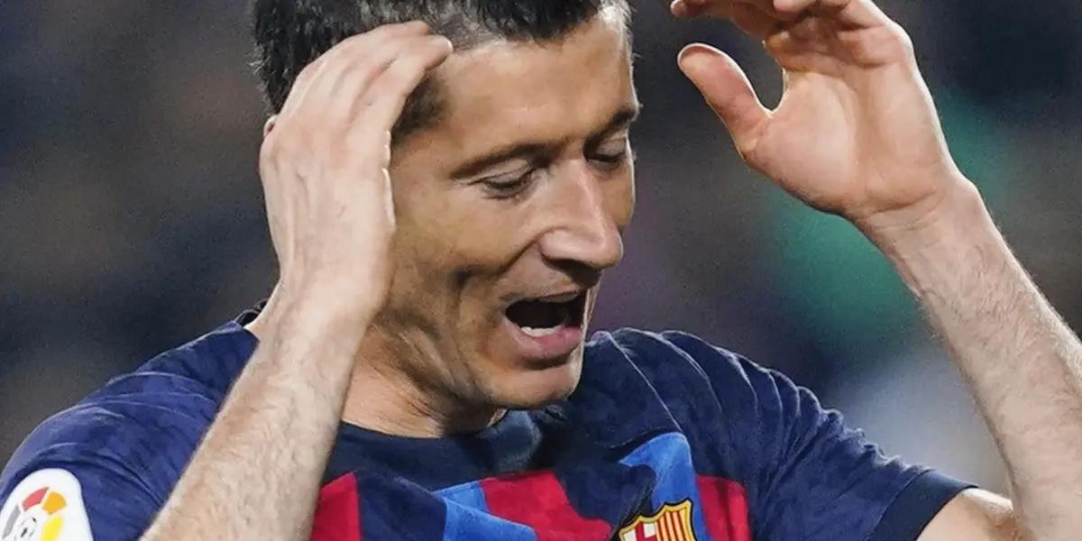 No se puede creer lo que falló Robert Lewandowski al minuto de juego en Pamplona