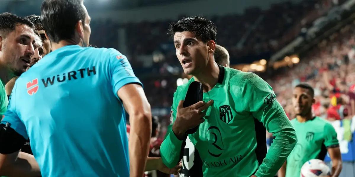 No se puede creer lo que ha hecho Álvaro Morata: se perderá al menos un partido por una infantil roja