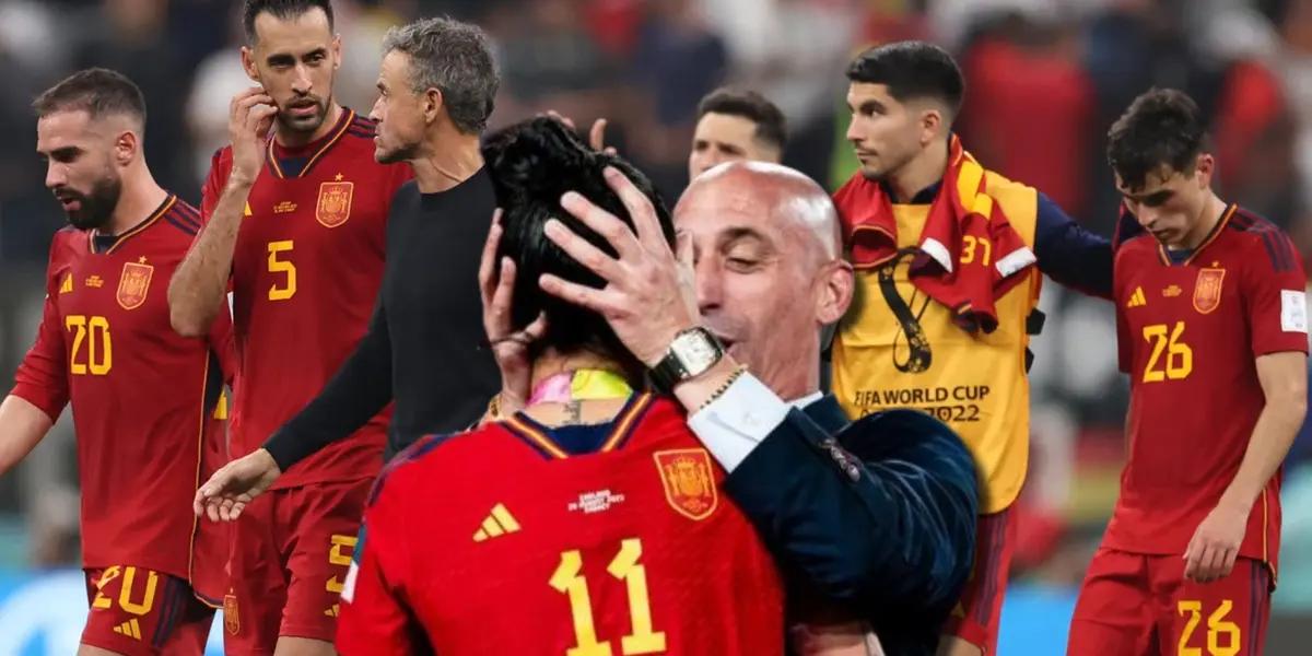 No solo a Jenni Hermoso, Rubiales reveló el jugador de España al que dio un beso