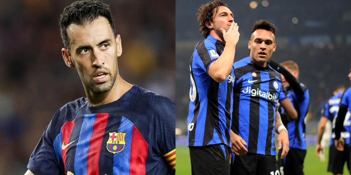 No tiene minutos en el Barcelona gracias a Sergio Busquets y el Inter de Milán se lo llevaría hacia Italia.