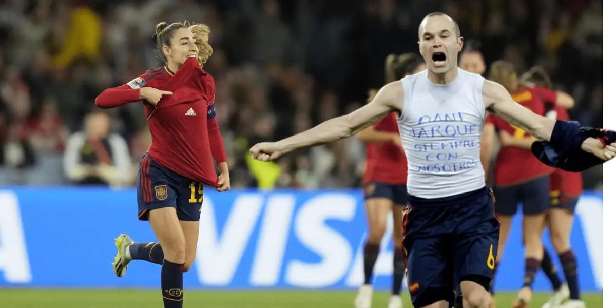 Olga Carmna emuló a Andrés Iniesta y tuvo una sentida dedicatoria tras su gol histórico