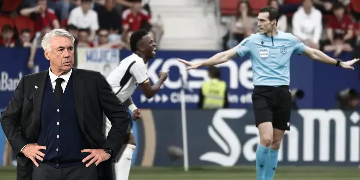 Otra vez Vinicius se encaró con el referí pero Ancelotti prefirió hablar de esto