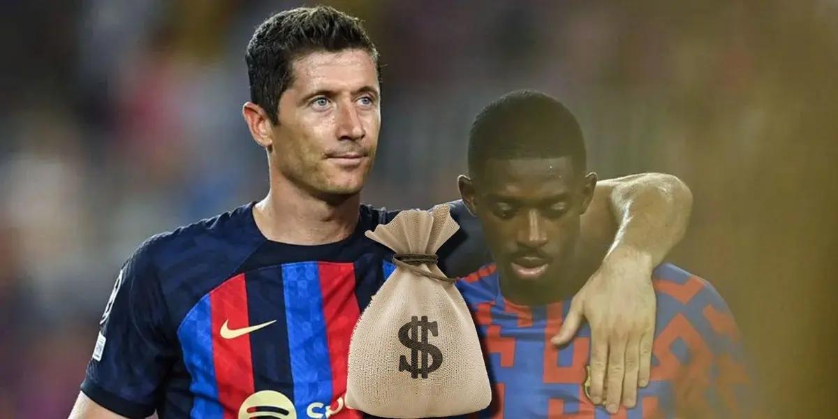 Ousmane Dembelé se fue del FC Barcelona dejando un buen dinero y ahora buscan sacar a Robert Lewandowski del club
