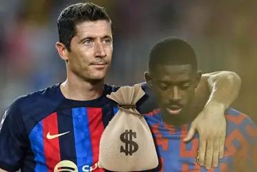 Ousmane Dembelé se fue del FC Barcelona dejando un buen dinero y ahora buscan sacar a Robert Lewandowski del club