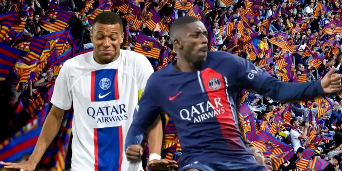 Ousmane Dembelé y Kylian Mbappé, jugadores del PSG