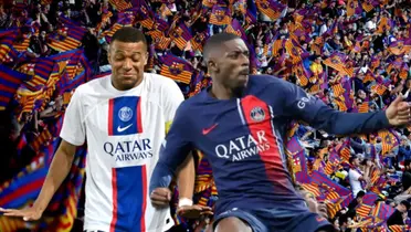 Ousmane Dembelé y Kylian Mbappé, jugadores del PSG