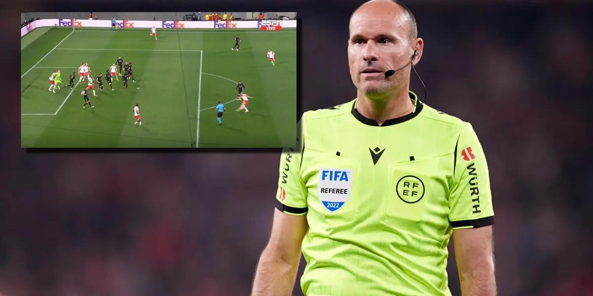 Para enojar al Madridismo, esto dijo Mateu Lahoz sobre el gol de Leipzig anulado