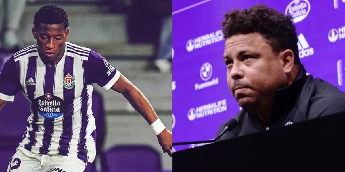 Para que Gonzalo Plata siga en el Valladolid Ronaldo Nazário debería aumentarle el salario.