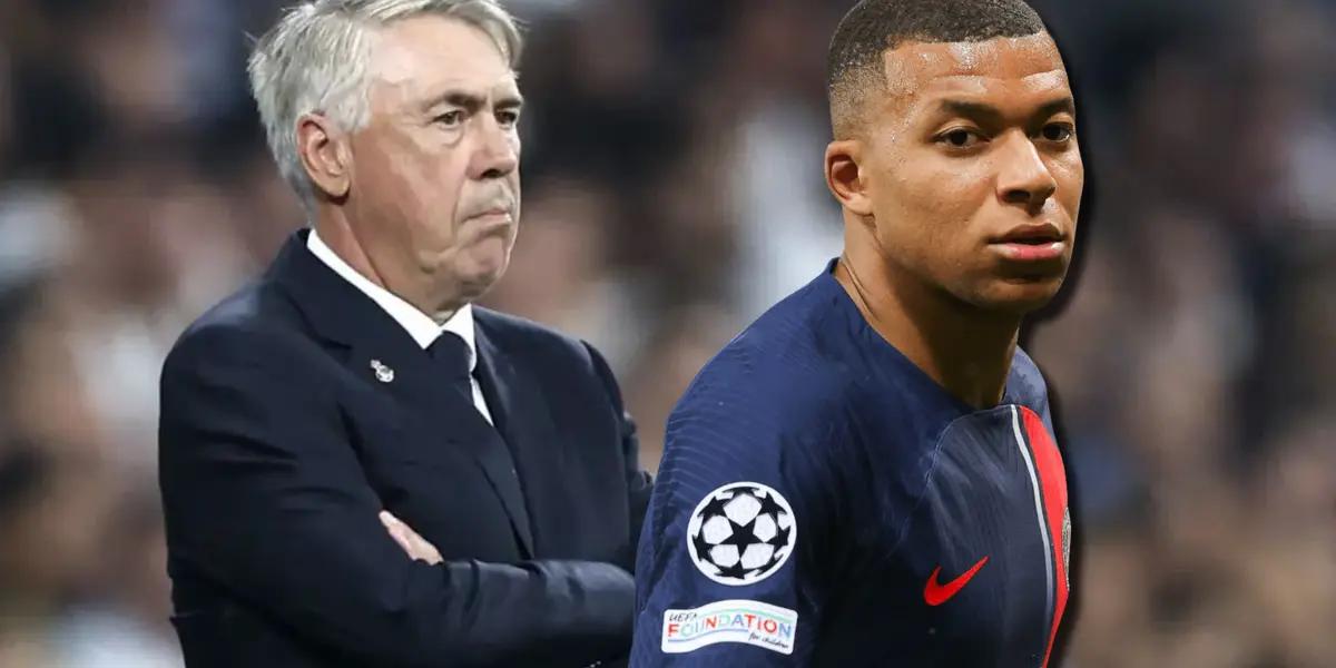 Parece que Carlo Ancelotti no está ilusionado con la llegada de Kylian Mbappé al Real Madrid