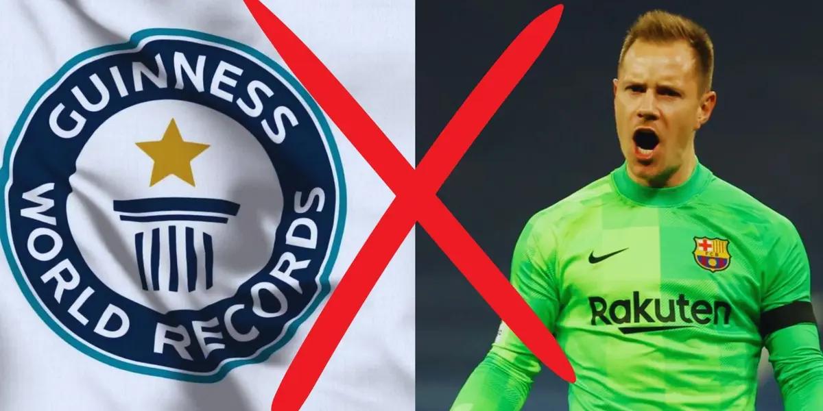 Parecía que estaba todo dado para la obtención de una marca histórica por parte de Ter Stegen, pero se torció.