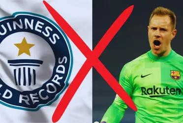 Parecía que estaba todo dado para la obtención de una marca histórica por parte de Ter Stegen, pero se torció.