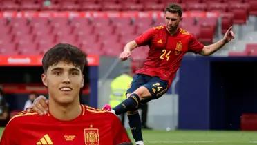 Pau Cubarsí y Aymeric Laporte