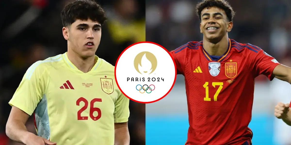 Pau Cubarsí y Lamine Yamal vistiendo la camiseta de la Selección de España.
