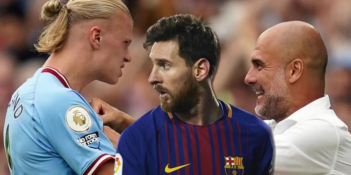 Pep Guardiola dijo que Messi era su favorito antes, pero parece que las cosas han cambiado y ahora de todo su apoyo a Haaland